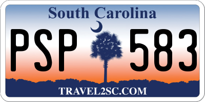 SC license plate PSP583