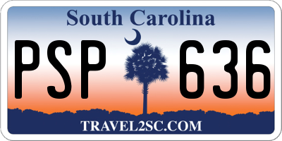 SC license plate PSP636