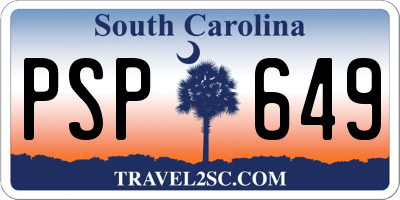 SC license plate PSP649