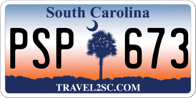 SC license plate PSP673