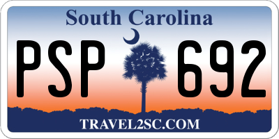 SC license plate PSP692