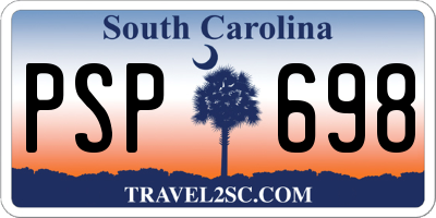 SC license plate PSP698