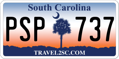 SC license plate PSP737