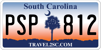 SC license plate PSP812