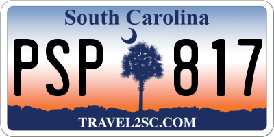 SC license plate PSP817