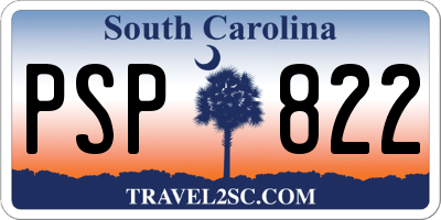 SC license plate PSP822