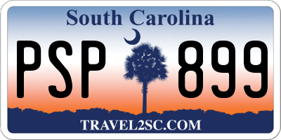 SC license plate PSP899