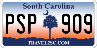 SC license plate PSP909