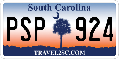 SC license plate PSP924