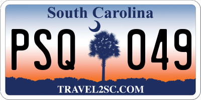 SC license plate PSQ049
