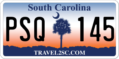 SC license plate PSQ145