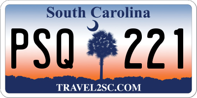 SC license plate PSQ221