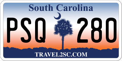 SC license plate PSQ280