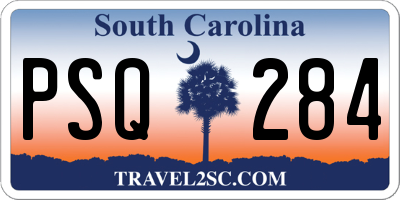 SC license plate PSQ284