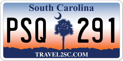 SC license plate PSQ291