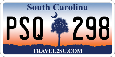 SC license plate PSQ298
