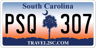 SC license plate PSQ307