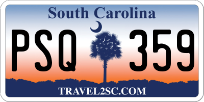SC license plate PSQ359