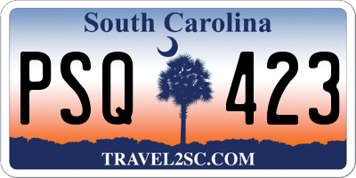 SC license plate PSQ423