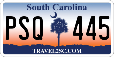 SC license plate PSQ445