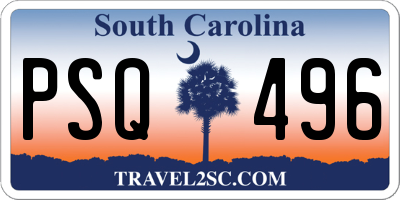 SC license plate PSQ496