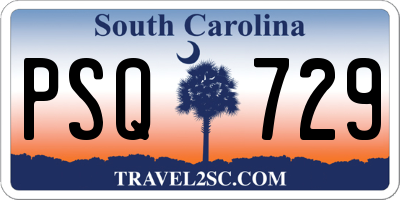 SC license plate PSQ729