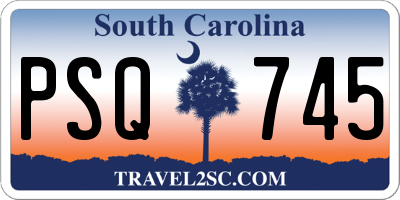 SC license plate PSQ745