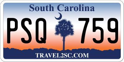 SC license plate PSQ759