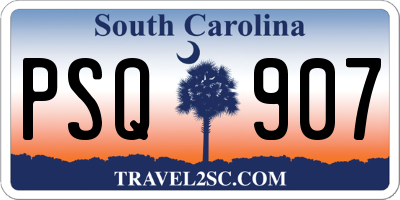 SC license plate PSQ907
