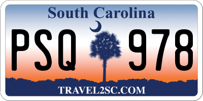 SC license plate PSQ978