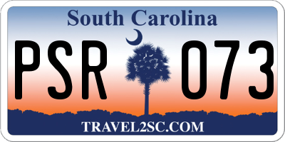 SC license plate PSR073