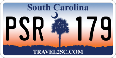 SC license plate PSR179