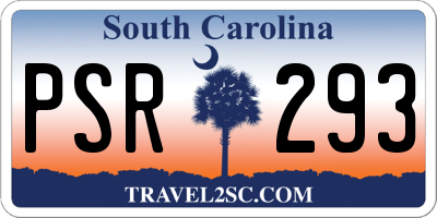 SC license plate PSR293