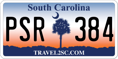 SC license plate PSR384