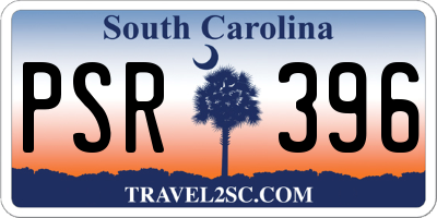 SC license plate PSR396