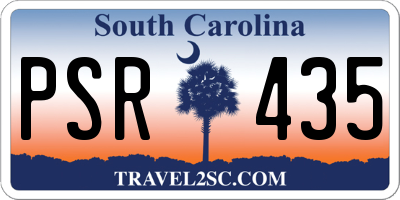 SC license plate PSR435