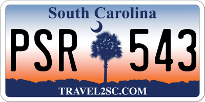 SC license plate PSR543