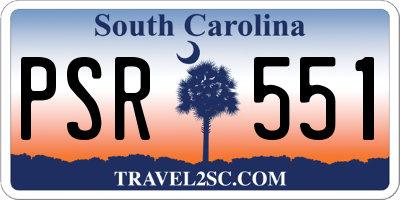 SC license plate PSR551