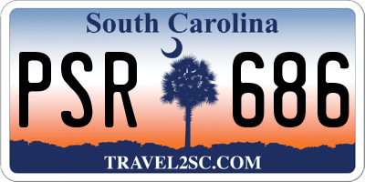 SC license plate PSR686
