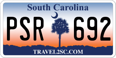 SC license plate PSR692