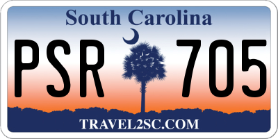 SC license plate PSR705