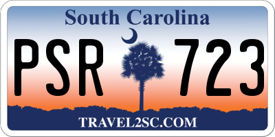 SC license plate PSR723