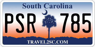 SC license plate PSR785