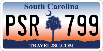 SC license plate PSR799
