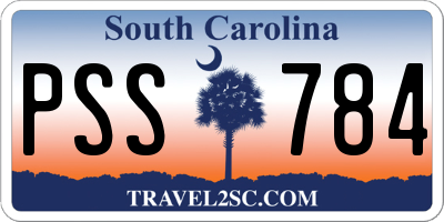SC license plate PSS784