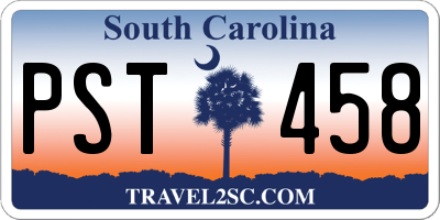 SC license plate PST458