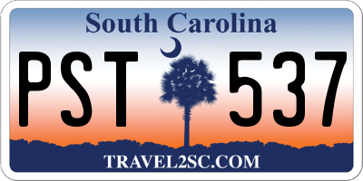 SC license plate PST537