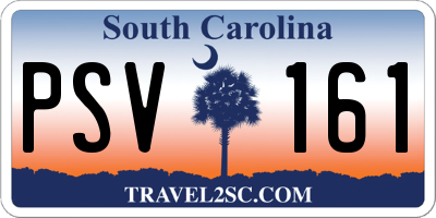 SC license plate PSV161