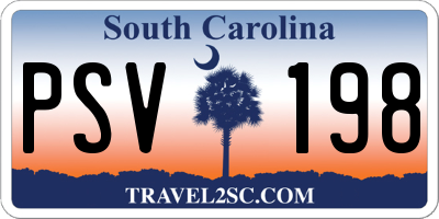 SC license plate PSV198