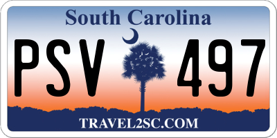 SC license plate PSV497